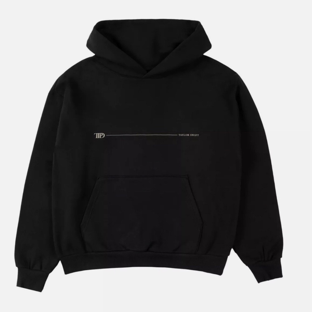 Taylor Swift The Tortured Poets Department Spotify Exclusive Black Hoodie Sz S - Picture 2 of 6
